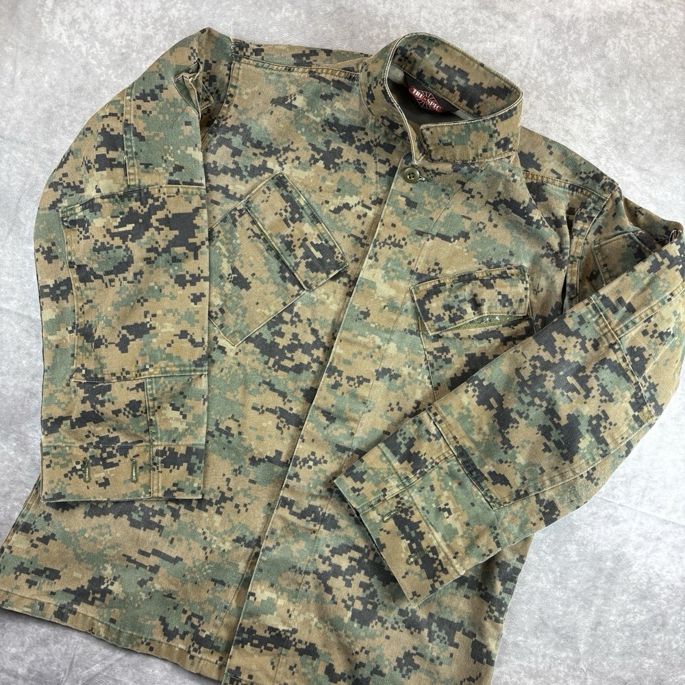 Vintage Military Jacket Mens M‎ Regular Button Digital Camouflage Marine Corps